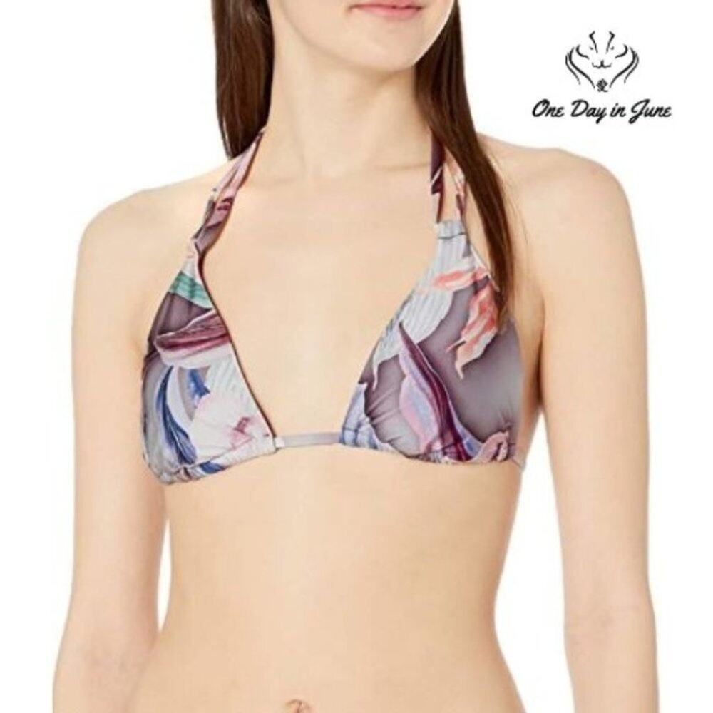Bcbgmaxazria Tropical Triangle Bikini Top Size 2